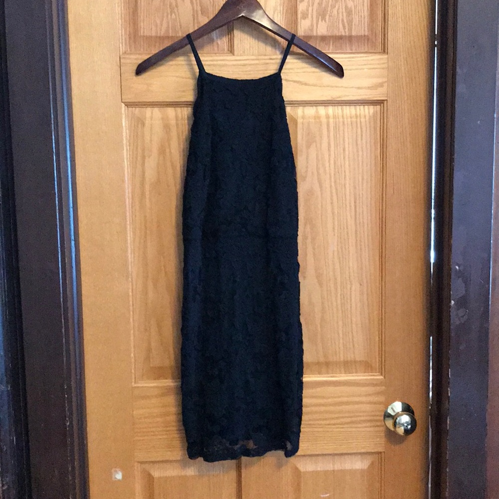 Black lace dress